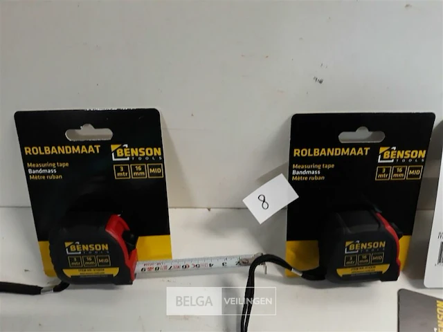 4 x rolmeter 3m met stop - afbeelding 3 van  3