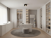 4 x rond gu10 opbouwspot armatuur triple cilinder zand zwart en goud draaibaar - afbeelding 1 van  8