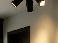 4 x ronde opbouwarmatuur gu10 – 3 draaibare – zwart – aluminium – ø150 mm – ip20 - afbeelding 3 van  6
