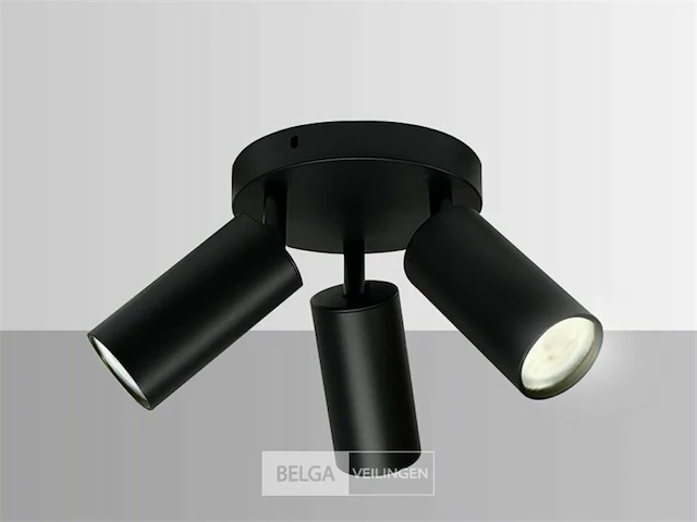 4 x ronde opbouwarmatuur gu10 – 3 draaibare – zwart – aluminium – ø150 mm – ip20 - afbeelding 5 van  6