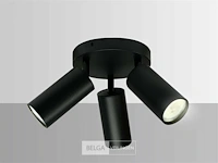 4 x ronde opbouwarmatuur gu10 – 3 draaibare – zwart – aluminium – ø150 mm – ip20 - afbeelding 5 van  6