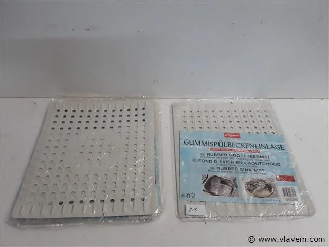 4 x rubber gootsteenmat 31x26 cm - afbeelding 1 van  2