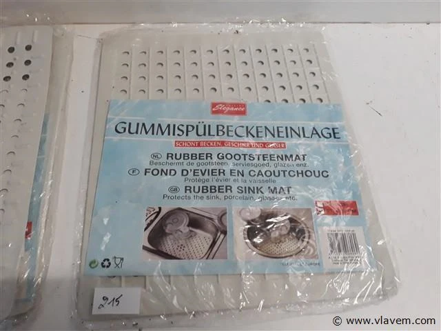 4 x rubber gootsteenmat 31x26 cm - afbeelding 2 van  2