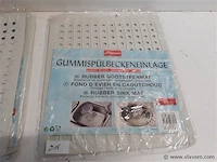 4 x rubber gootsteenmat 31x26 cm - afbeelding 2 van  2