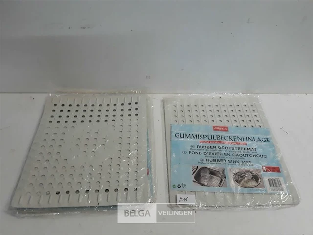 4 x rubber gootsteenmat 31x26 cm - afbeelding 1 van  3