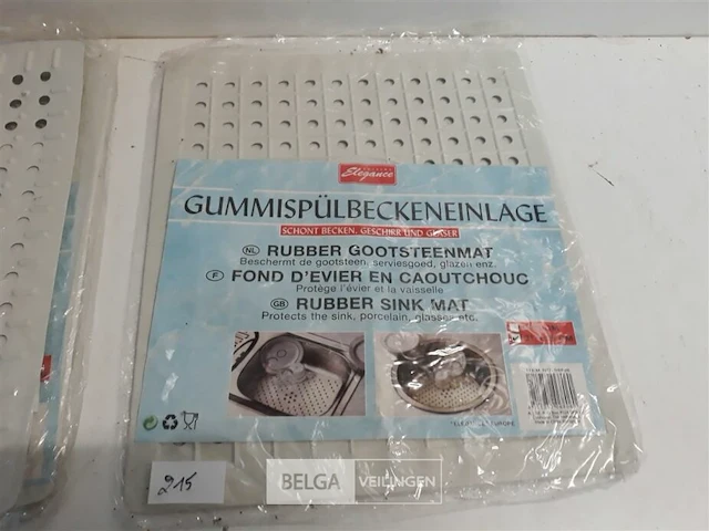 4 x rubber gootsteenmat 31x26 cm - afbeelding 3 van  3