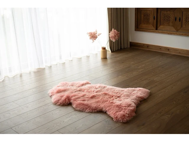 4 x schapenvacht - extra zacht - 50 x 90 cm. - roze - afbeelding 1 van  5