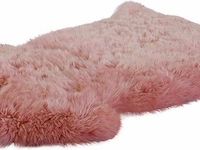 4 x schapenvacht - extra zacht - 50 x 90 cm. - roze - afbeelding 2 van  5