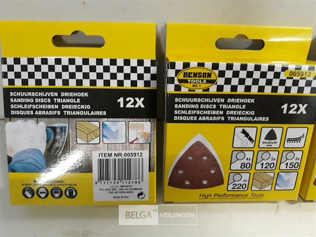 4 x schuurschijven driehoek 12 stuks - afbeelding 3 van  3