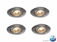 4 x slv badkamer led inbouwspots aluminium - afbeelding 5 van  6