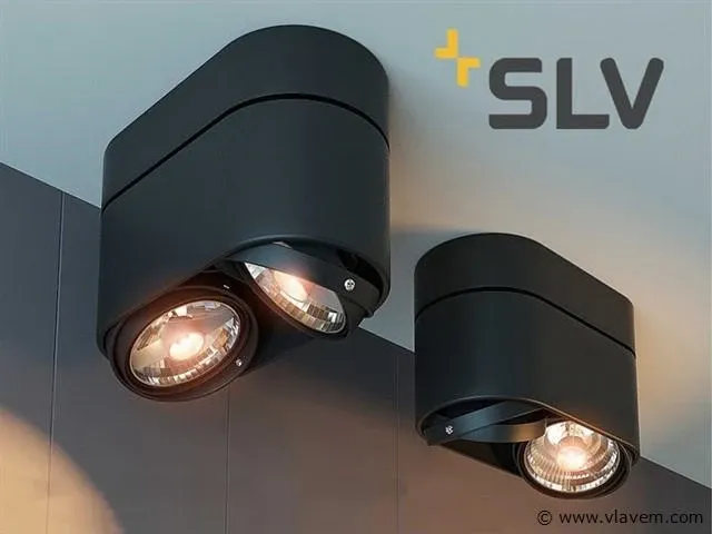 4 x slv kardamod opbouw spot dubbel zwart - afbeelding 1 van  5