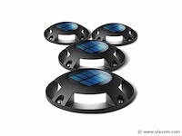 4 x solar 4 lichts led grond spot zwart - afbeelding 8 van  8