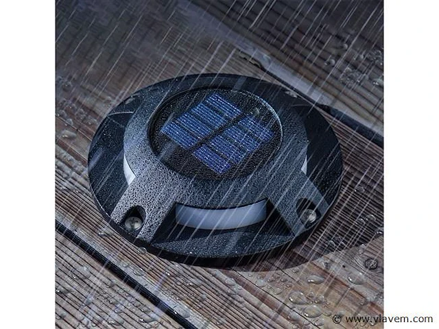 4 x solar 4 lichts led grond spot zwart - afbeelding 2 van  8