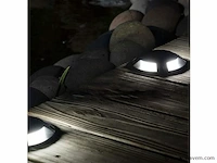 4 x solar 4 lichts led grond spot zwart - afbeelding 3 van  8