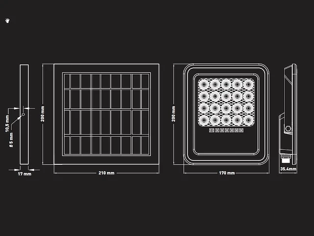 4 x solar 500 lumen led breedstraaler met afstandsbediening - afbeelding 6 van  8