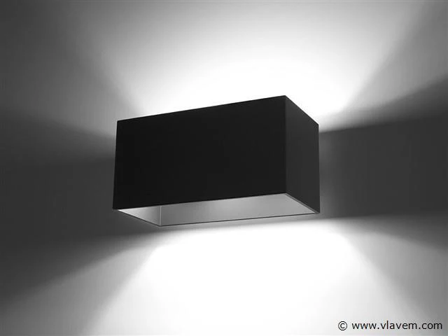 4 x solo brick wall lamp zwart - afbeelding 1 van  5