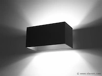 4 x solo brick wall lamp zwart - afbeelding 1 van  5