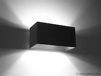 4 x solo brick wall lamp zwart - afbeelding 3 van  5