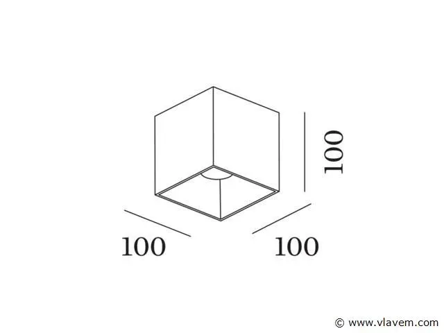 4 x solo cube plafond spot zwart - afbeelding 6 van  7
