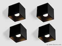 4 x solo cube plafond spot zwart - afbeelding 1 van  7