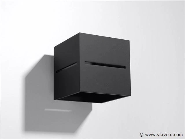 4 x solo cube split wand armatuur zwart - afbeelding 4 van  4