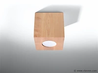 4 x solo cube wood plafond armatuur - afbeelding 5 van  5