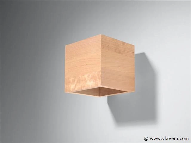 4 x solo cube wood wand armatuur - afbeelding 6 van  6