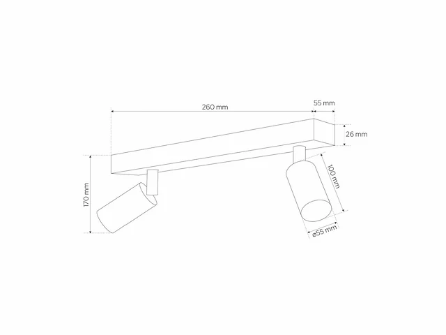 4 x solo focus plafond 2.0 armatuur zwart - afbeelding 8 van  9