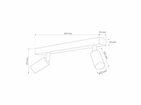 4 x solo focus plafond 2.0 armatuur zwart - afbeelding 8 van  9