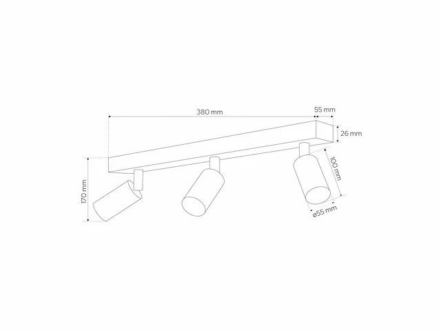 4 x solo focus plafond 3.0 armatuur zwart - afbeelding 8 van  9