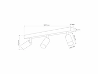 4 x solo focus plafond 3.0 armatuur zwart - afbeelding 8 van  9
