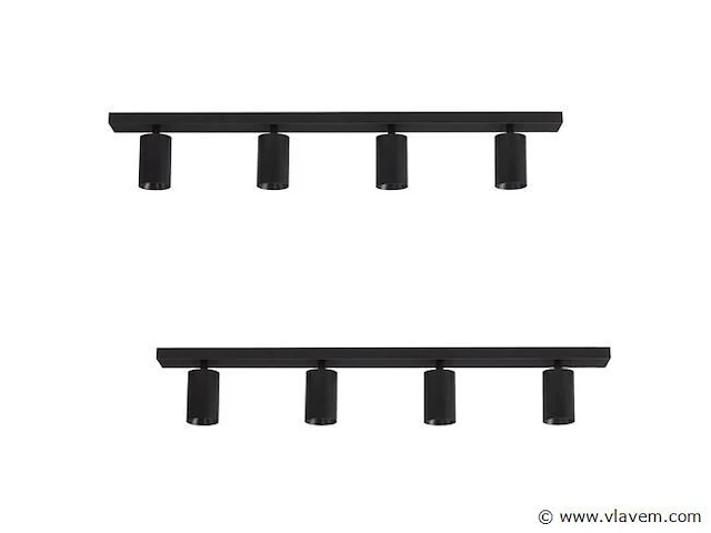 4 x solo focus plafond 4.0 armatuur zwart - afbeelding 2 van  9