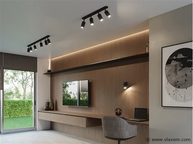 4 x solo focus plafond 4.0 armatuur zwart - afbeelding 7 van  9