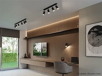 4 x solo focus plafond 4.0 armatuur zwart - afbeelding 7 van  9