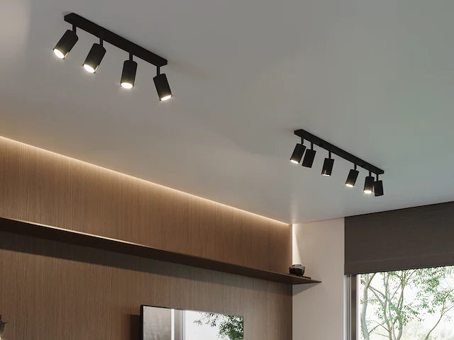 4 x solo focus plafond 4.0 armatuur zwart - afbeelding 5 van  8