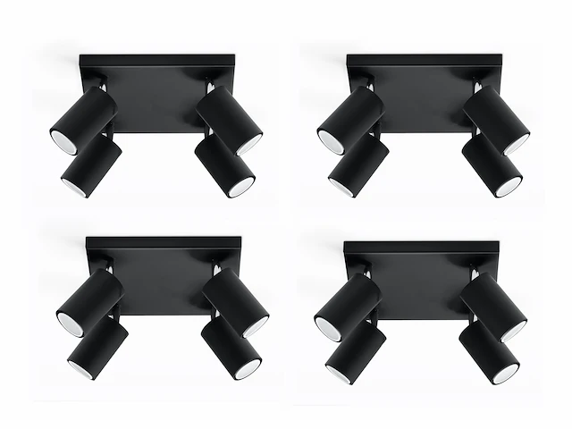 4 x solo focus quad armatuur zwart - afbeelding 4 van  5