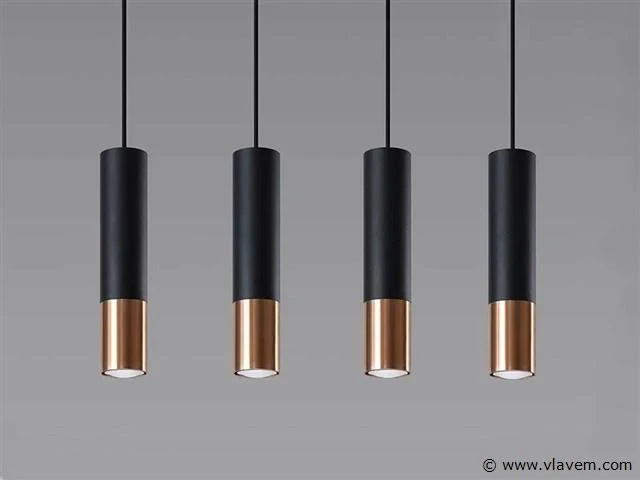 4 x solo loop design hanglamp koper - afbeelding 1 van  5