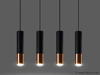 4 x solo loop design hanglamp koper - afbeelding 2 van  5