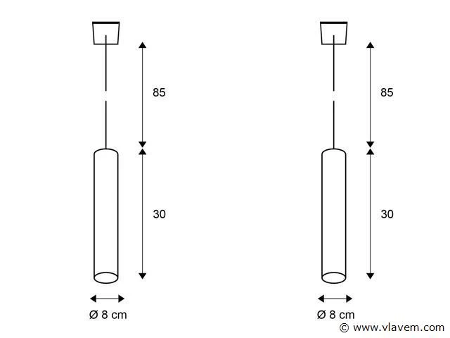4 x solo loop design hanglamp koper - afbeelding 4 van  5