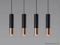 4 x solo loop design hanglamp koper - afbeelding 5 van  5