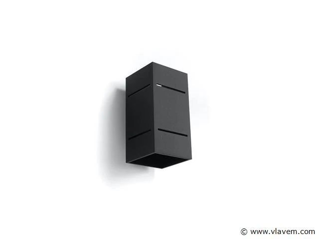 4 x solo pilar split wand armatuur zwart - afbeelding 3 van  4
