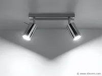 4 x solo plafond armatuur duo spot chroom - afbeelding 1 van  4