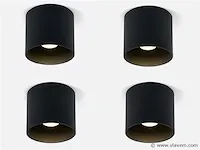 4 x solo tube plafond spot zwart - afbeelding 1 van  5