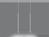 4 x solo tube slim design hanglamp wit - afbeelding 1 van  7