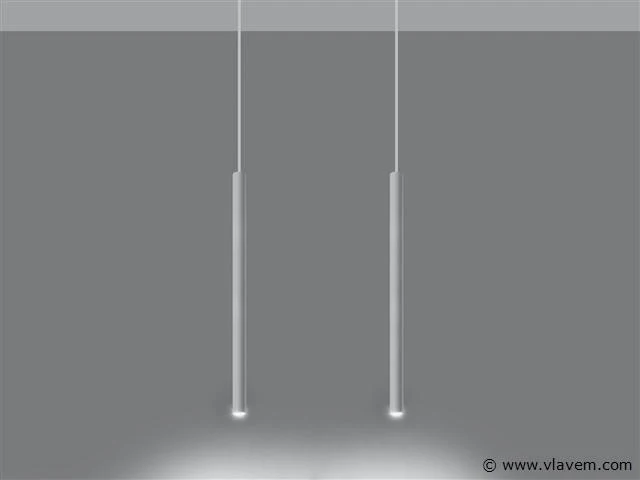 4 x solo tube slim design hanglamp wit - afbeelding 7 van  7