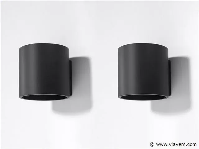 4 x solo tube wand armaturen zwart - afbeelding 4 van  4