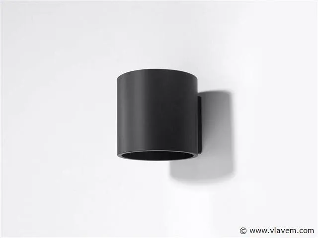 4 x solo tube wand armatuur zwart - afbeelding 2 van  4