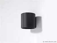 4 x solo tube wand armatuur zwart - afbeelding 2 van  4