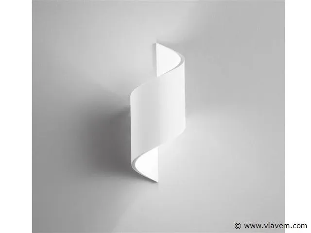 4 x spiral design wand lamp wit - afbeelding 1 van  4