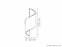 4 x spiral design wand lamp wit - afbeelding 3 van  4